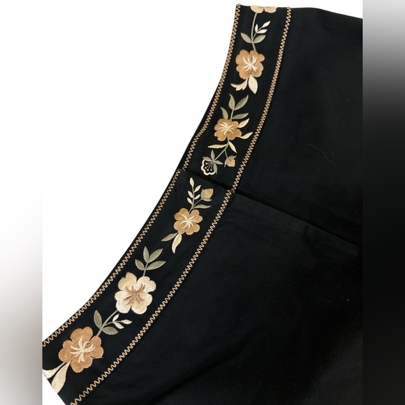 INC International Concepts Black Embroidered Slacks - Picture 7 of 14